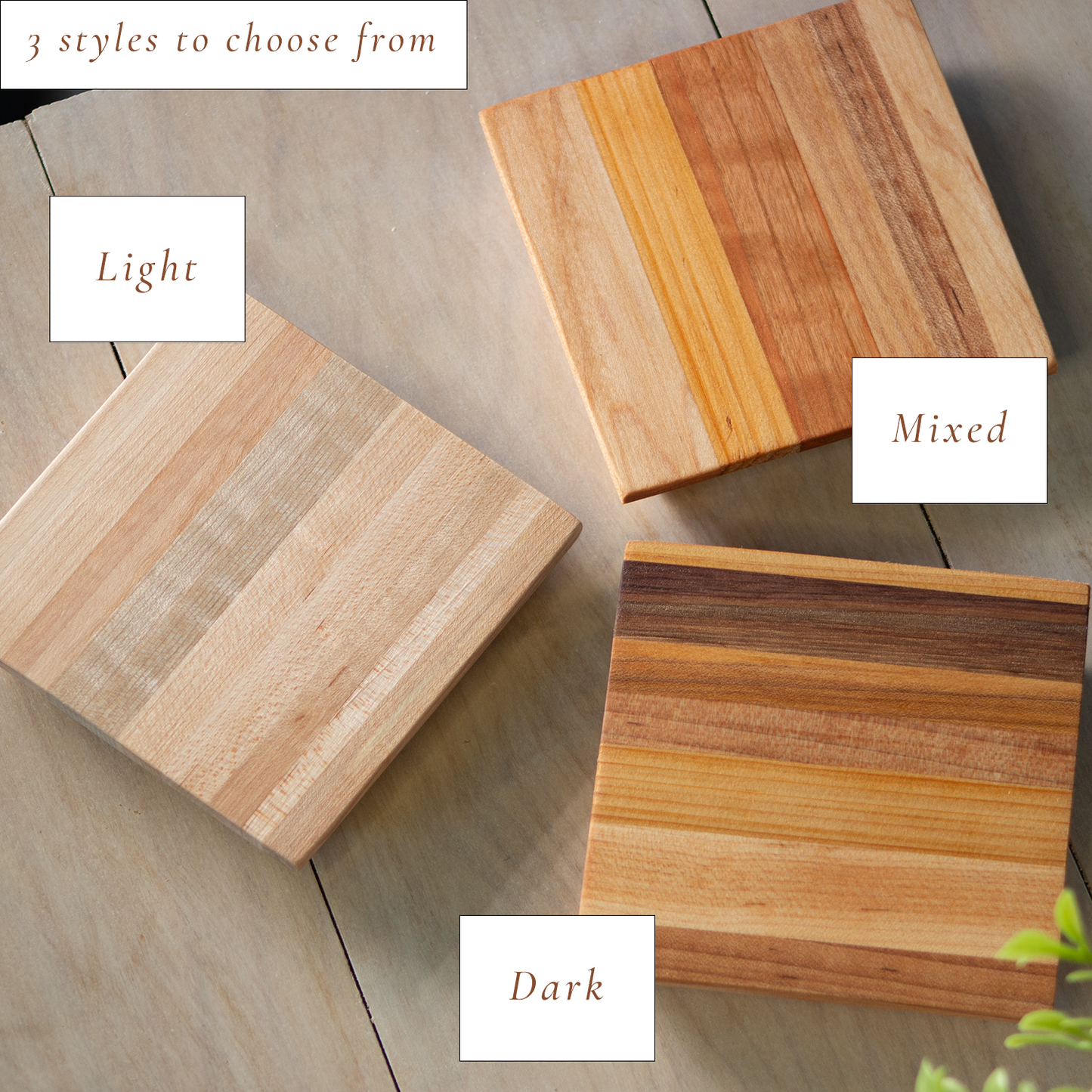 Handmade Hardwood Drink Coasters (Set of 4)