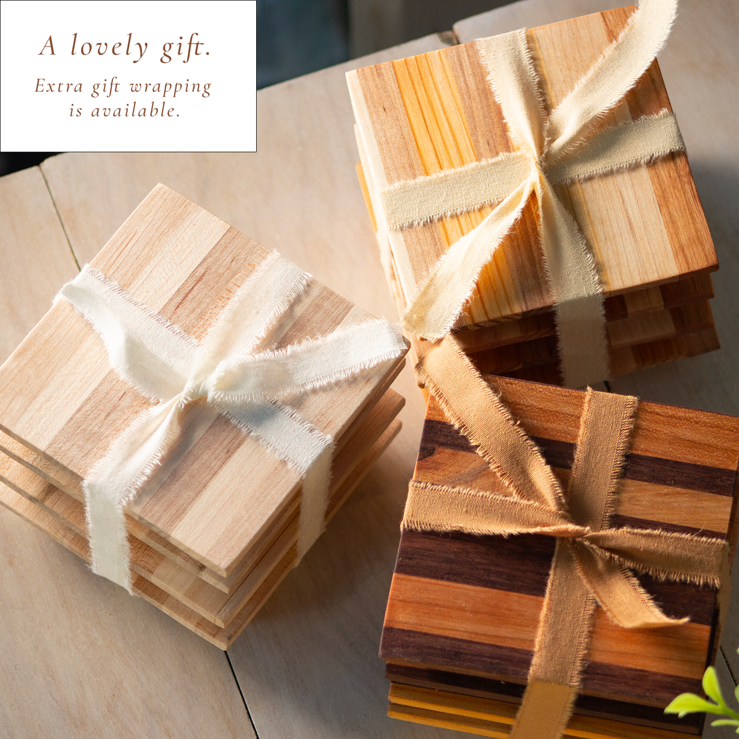 Handmade Hardwood Drink Coasters (Set of 4)