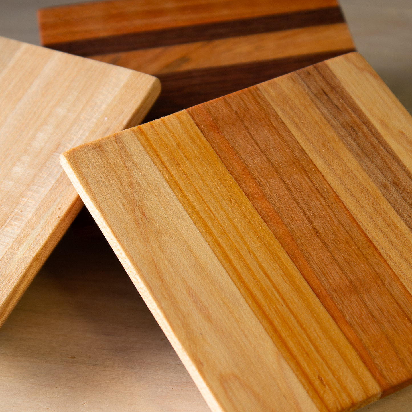 Handmade Hardwood Drink Coasters (Set of 4)