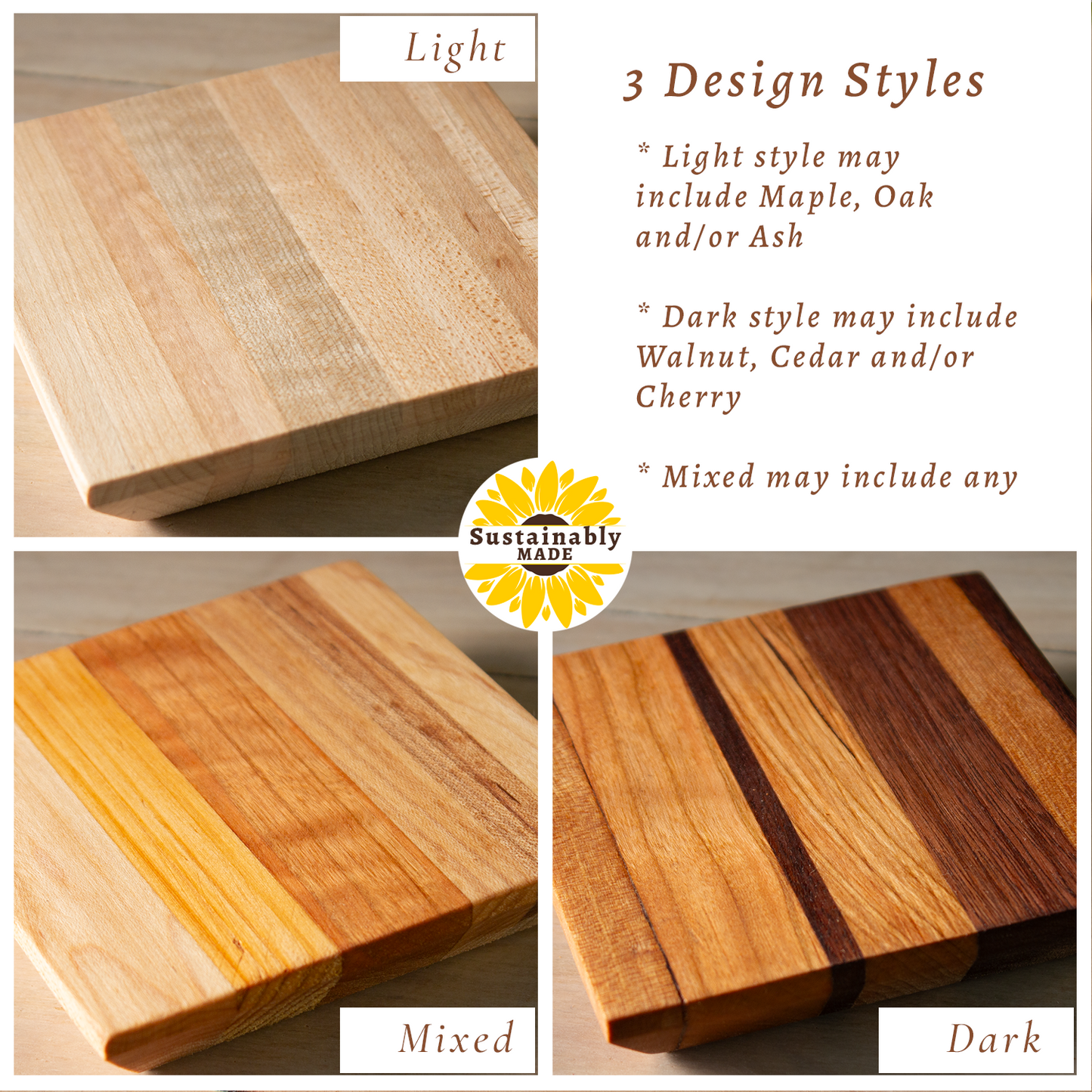 Handmade Hardwood Drink Coasters (Set of 4)