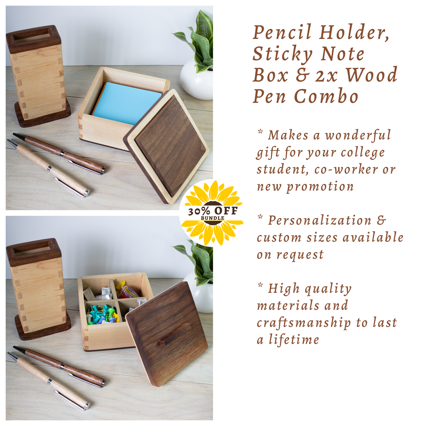Desktop Organizer & Sticky Note Holder