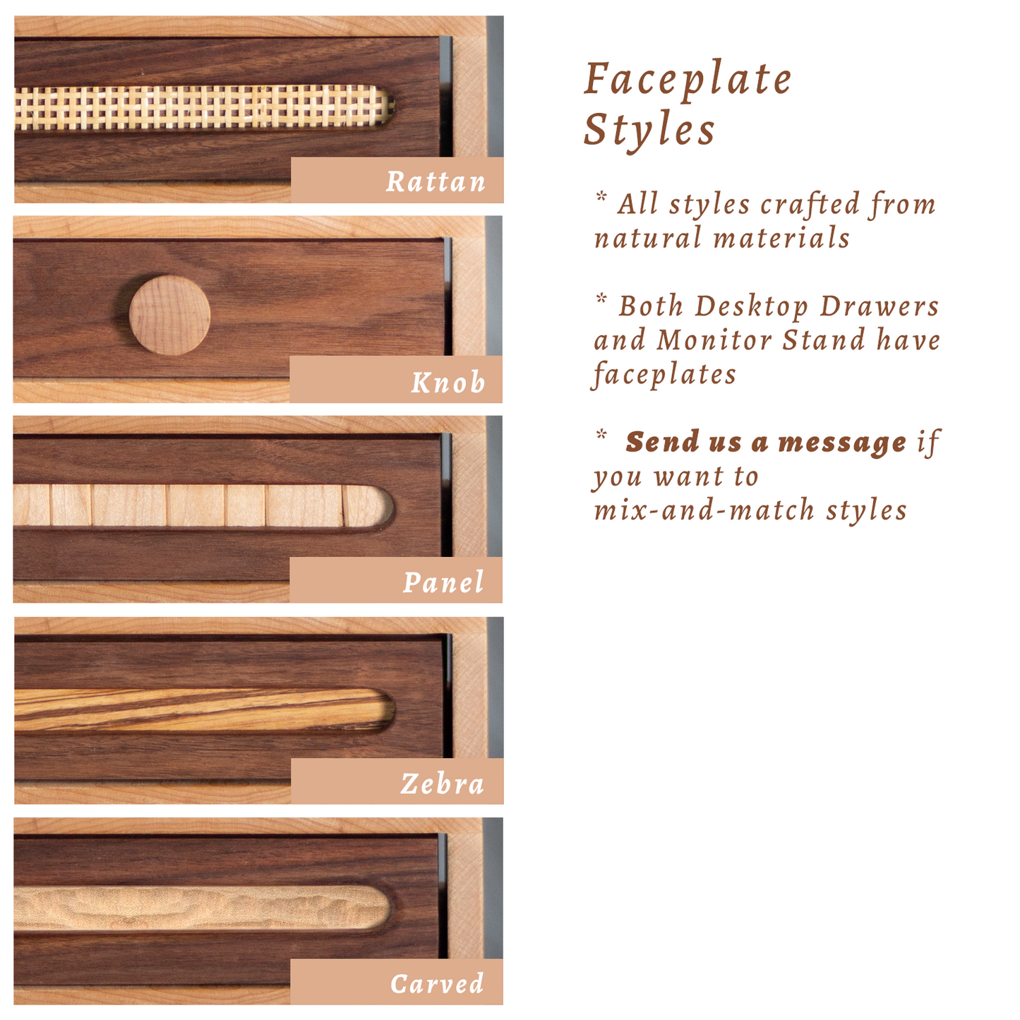 Home Office Desk Organizer Set (9-piece): Natural Wood Storage and Decor