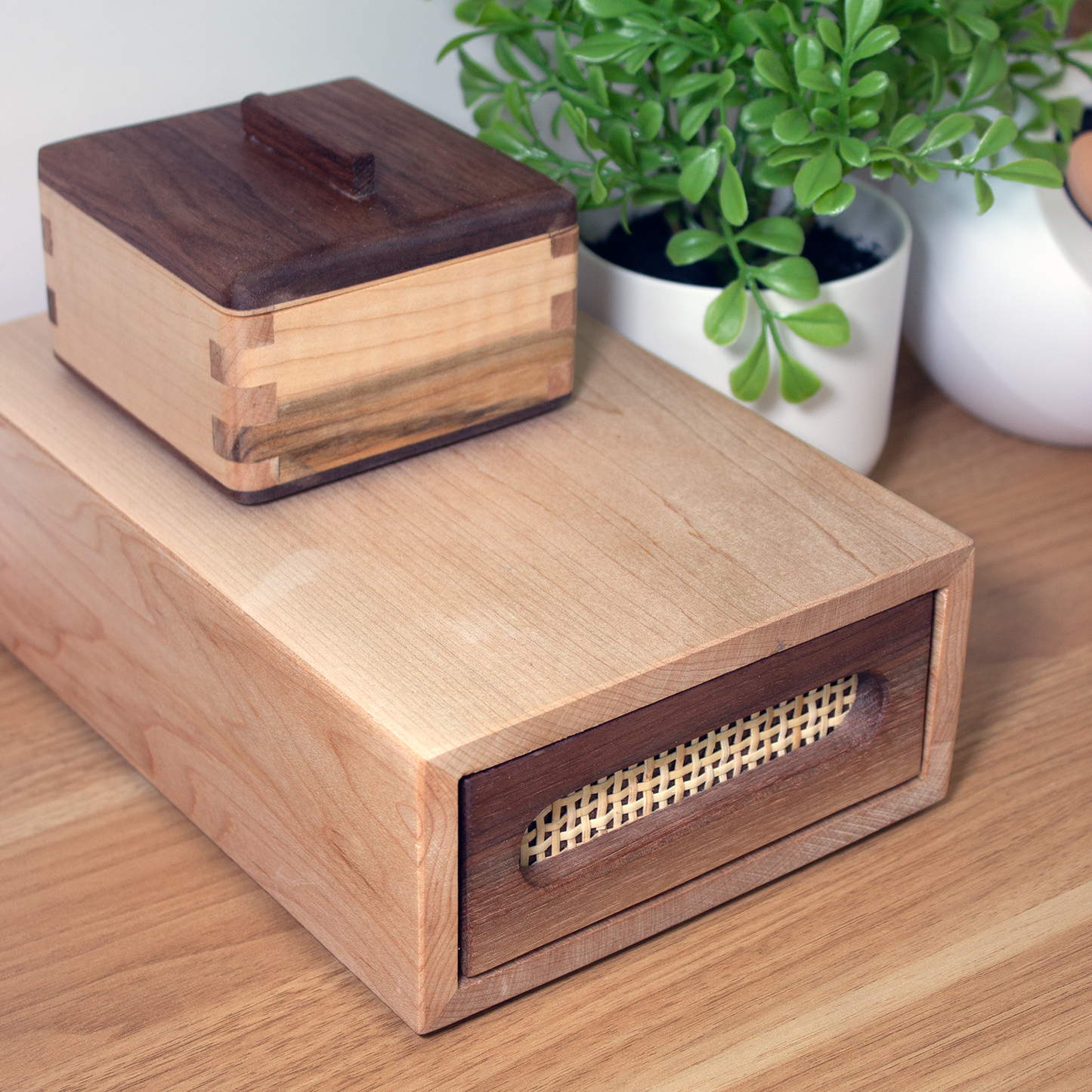 Wooden Desktop Drawer Organizer