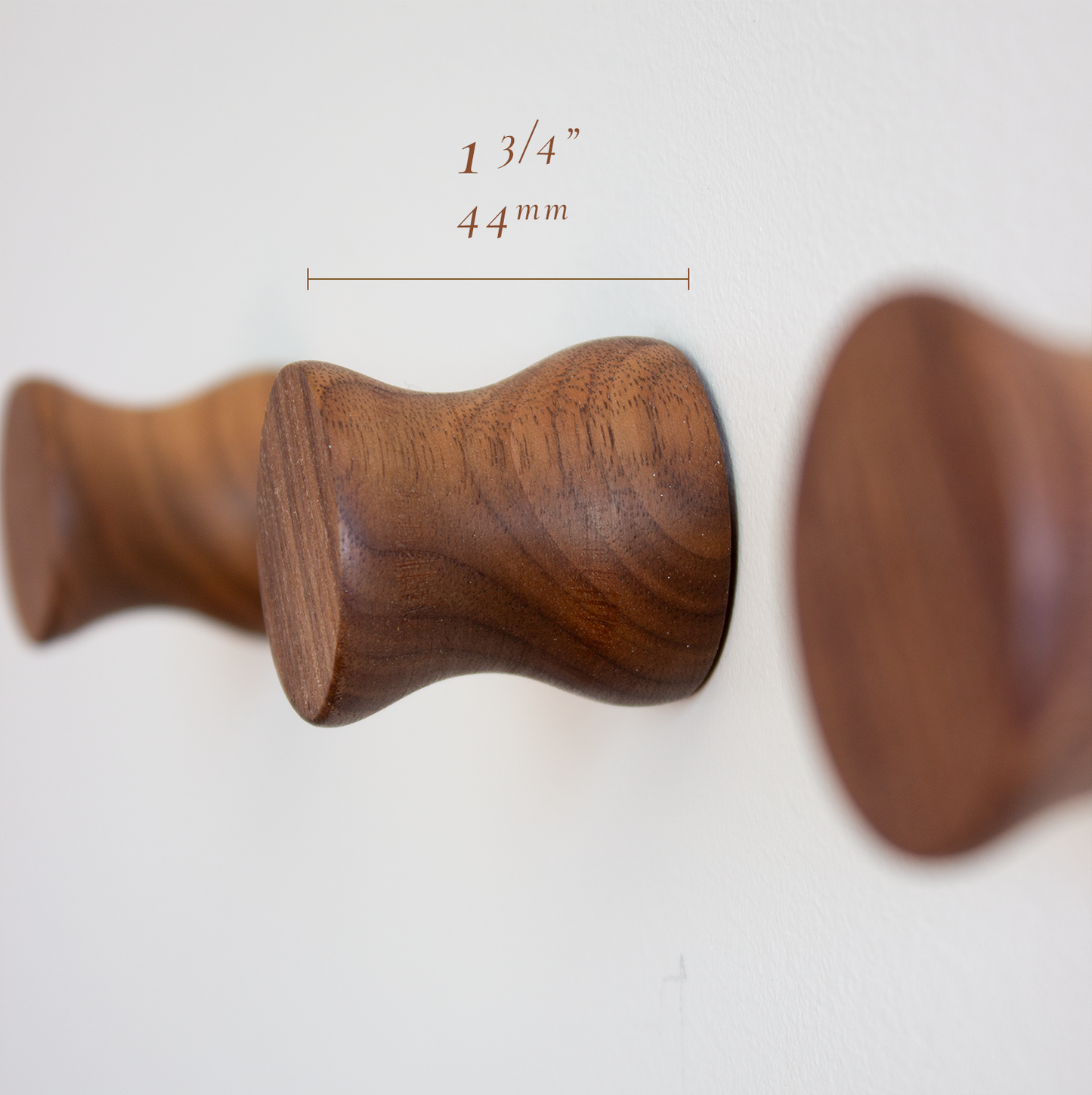 Wooden Coat Hooks - Walnut