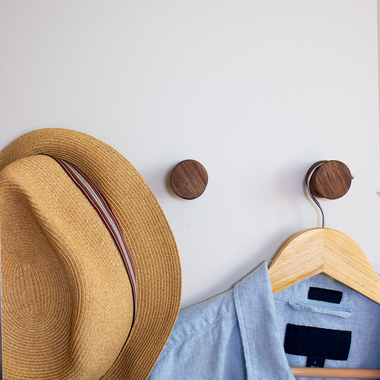 Wooden Coat Hooks - Walnut