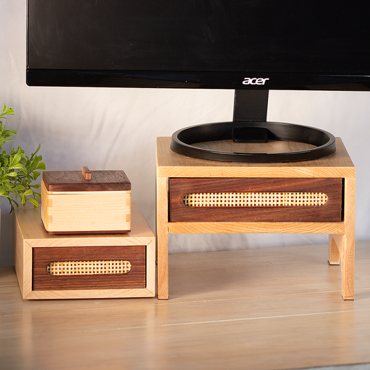 Office Desk Accessories Set (3-piece): Desktop Organization and Decor